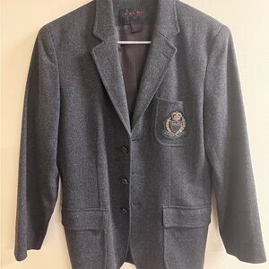 Ralph Lauren Charcoal Blazer with Crest